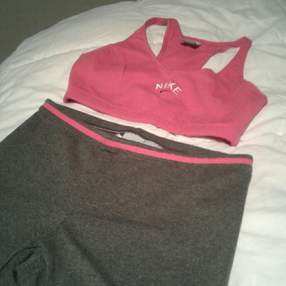 Nike workout shorts and top